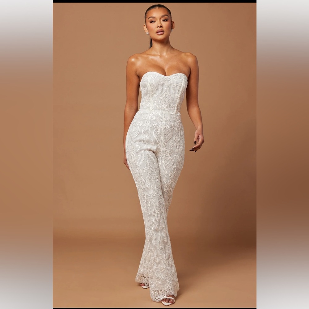 Esther sequin embroidered jumpsuit - Picture 1 of 4